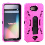 Wholesale Kyocera Hydro Wave C6740 Armor Hybrid Stand Case (Hot Pink)